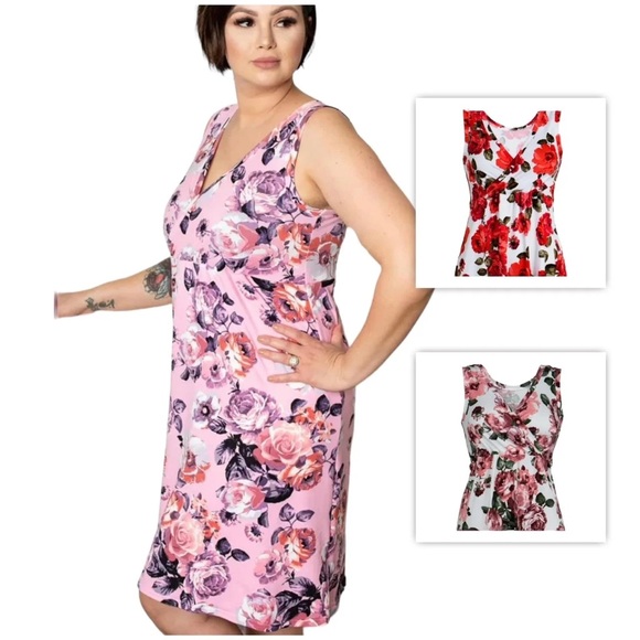 Kins and Kay Made in USA Soft NightGown also for maternity & Breastfeeding NWT - Picture 2 of 2